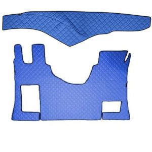 Tappetino in pelle per cruscotto + Tappetini in pelle per Mercedes  Actros Mp4 Automatico – blu