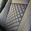 Set completo di rivestimenti per sedili in trapuntato extra lusso ed ecopelle - fili blu - immagine 8
