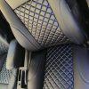 Set completo di rivestimenti per sedili in trapuntato extra lusso ed ecopelle - fili blu - immagine 7