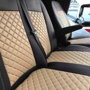 Coprisedili per Furgonato 2+1 – beige Pelle cucita di lusso