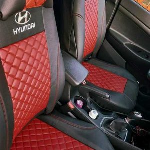 Coprisedili Hyundai Tucson – ecopelle trapuntata rossa e nera