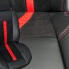 Coprisedili LUX alcantara traforata e ecopelle - nastro rosso