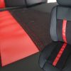 Coprisedili LUX alcantara traforata e ecopelle - nastro rosso - immagine 7