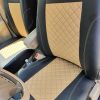 Set completo di coprisedili extra lusso trapuntati e in ecopelle beige - immagine 5