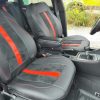 Coprisedili LUX alcantara traforata e ecopelle - nastro rosso - immagine 2