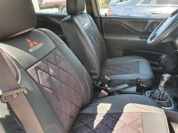 Coprisedili Mitsubishi Spacestar - alcantara traforata e ecopelle - immagine 3