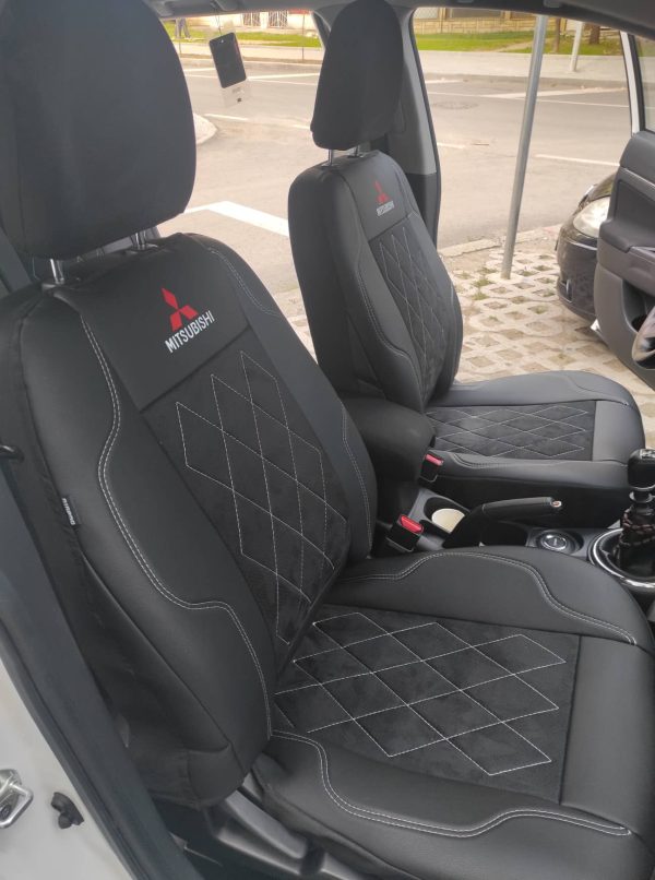 Coprisedili Mitsubishi ASX - alcantara traforata e ecopelle - immagine 3