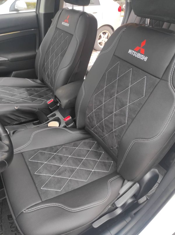 Coprisedili Mitsubishi ASX - alcantara traforata e ecopelle - immagine 2