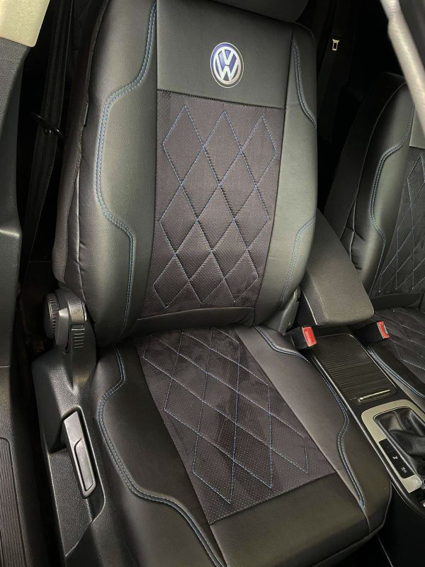 Coprisedili VW Passat - alcantara traforata e ecopelle - immagine 3