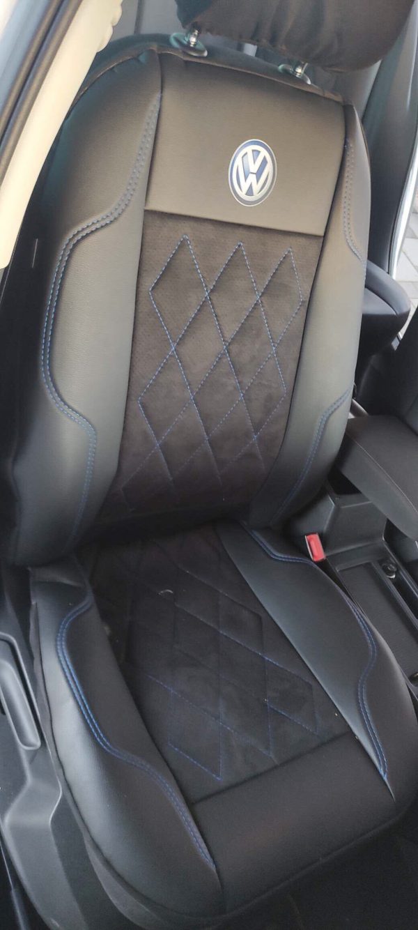 Coprisedili VW GOLF - alcantara traforata e ecopelle - immagine 5