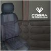 Coprisedili Alcantara goffrata ed ecopelle - fili rossi
