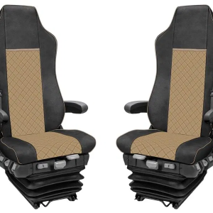 Coprisedili IVECO Stralis / Hi-Way   (prima del 2019)  – pelle trapuntata beige