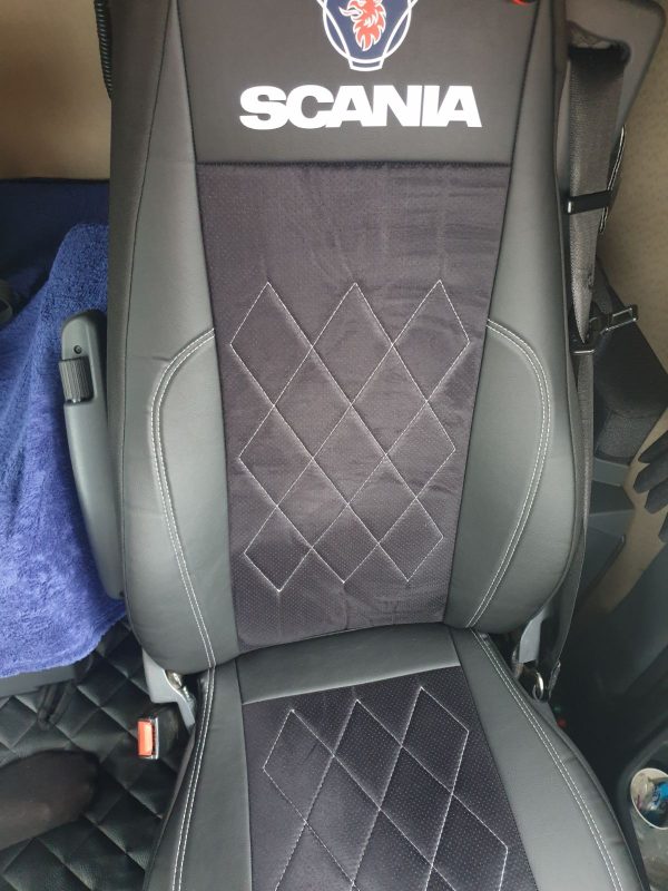 Coprisedili Scania R/G/P  - Alcantara traforata - due sedili diversi - immagine 5