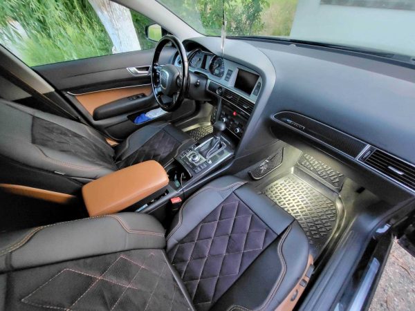 Coprisedili Audi A6 - alcantara traforata e ecopelle - immagine 5