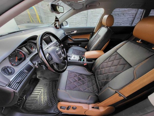 Coprisedili Audi A6 - alcantara traforata e ecopelle - immagine 2