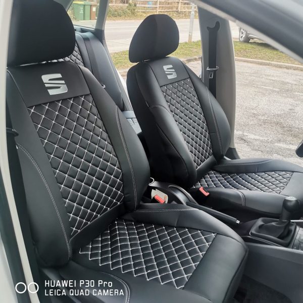 Coprisedili Seat Ibiza - trapuntato e ecopelle - immagine 2