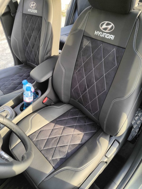 Coprisedili Hyundai Kona - alcantara traforata e ecopelle - immagine 9