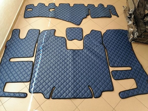 Rivestimento cruscotto in pelle per + tappeto SCANIA R (Dopo il 2013) / Blu