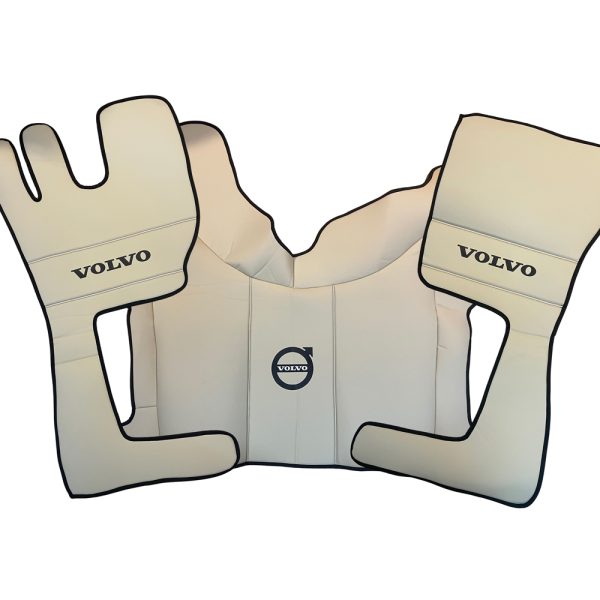 Tappetini in pelle per VOLVO FH4/FH5/FH6 (2013-2025) Automatico - Pelle liscia beige