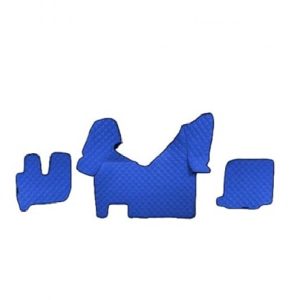 Tappetini in pelle per Iveco Hi-Way Automatico – Blu