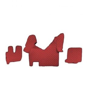 Tappetini in pelle per Iveco Hi-Way Automatico – Rosso