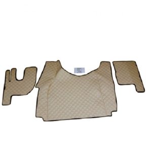 Tappetini in pelle per Renault T con pavimento su due livelli – Beige