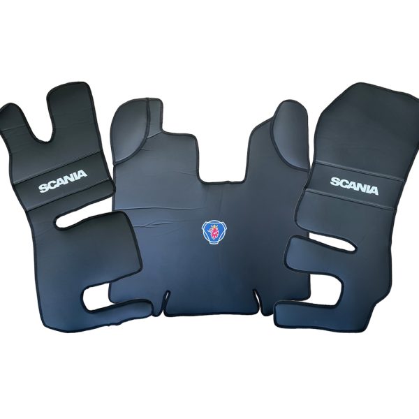 Tappetini in pelle per SCANIA R (2013-2016) - pelle nera liscia
