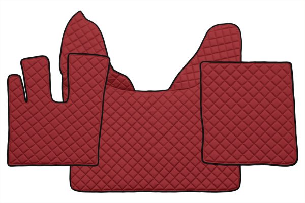 Tappetini in pelle per DAF XF 106 Automatico - Rosso