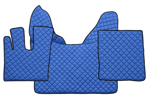 Tappetini in pelle per DAF XF 106 Automatico - Blu