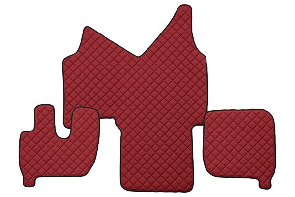Tappetini in pelle per Iveco Stralis Automatico - Rosso