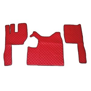 Tappetini in pelle per VOLVO FH13 trasmissione manuale (2010 – 2012) Rosso