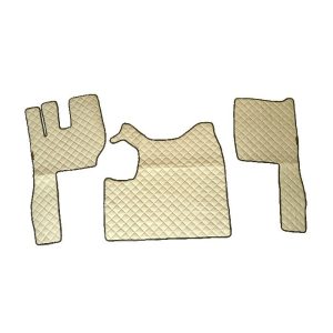 Tappetini Auto Compatibili Con Renault Gama T E Range T (2014+), Fondo Piatto, Cuciture Spesse, Nero Con Fili Rossi