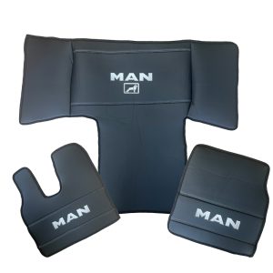 Tappetini in pelle per MAN TGM/TGL/TGS – Pelle nera liscia