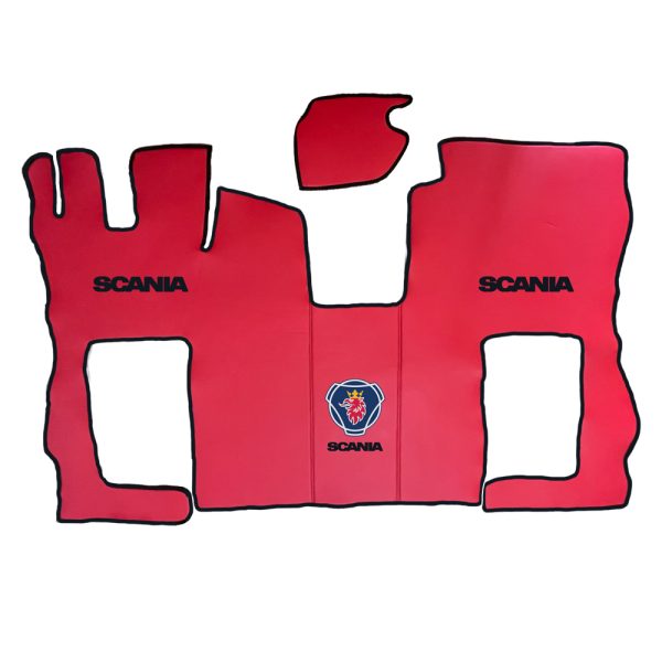 Tappetini in pelle per SCANIA S - pelle rossa liscia