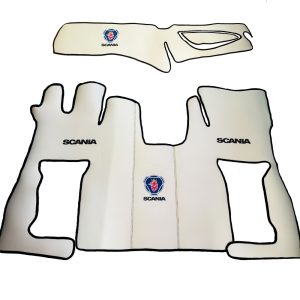 Tappetini in pelle per SCANIA S + copertura del cruscotto – Pelle liscia beige
