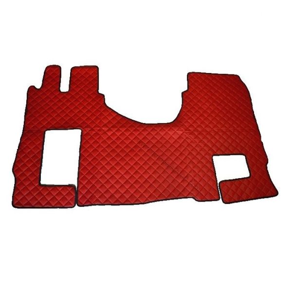 Tappetini in pelle per Mercedes Actros MP4 Automatico - Rosso