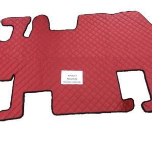Tappetini in pelle per Renault Magnum con sedile girevole Automatico – Rosso