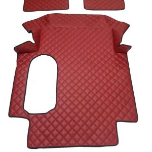 Tappetini in pelle per MAN TGA Automatico – Rosso
