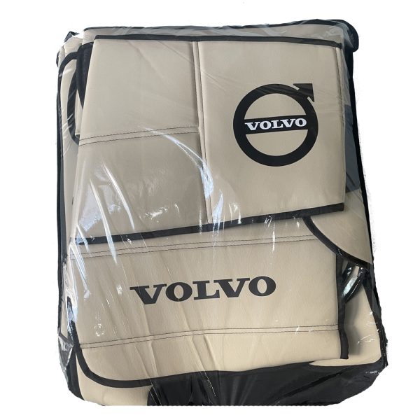 Tappetini in pelle per VOLVO FH4/FH5/FH6 (2013-2025) Automatico - Pelle liscia beige - immagine 11