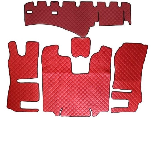 Rivestimento cruscotto in pelle per + tappeto SCANIA R (Dopo il 2013) / Rosso