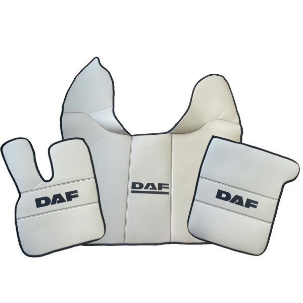Tappetini in pelle per DAF XF 106 Automatico + copertura del cruscotto - Pelle liscia beige - Image 2