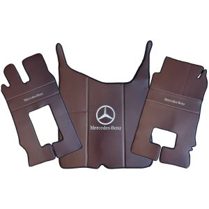 Tappetini in pelle per Mercedes Actros MP4/MP5 – Cu tunel (3 bucăți) – pelle marrone liscia