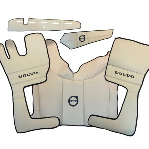 Tappetini in pelle per VOLVO FH4/FH5/FH6 (2013-2025) + copertura del cruscotto – Pelle liscia beige
