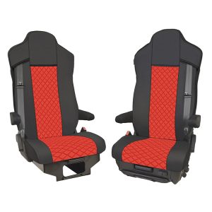 Coprisedili IVECO S-way  – pelle trapuntata rossa