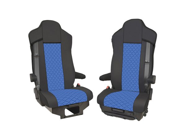 Coprisedili IVECO S-way  - pelle trapuntata blu