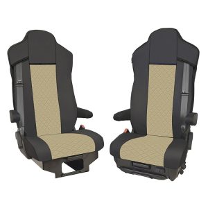 Coprisedili IVECO S-way  – pelle trapuntata beige