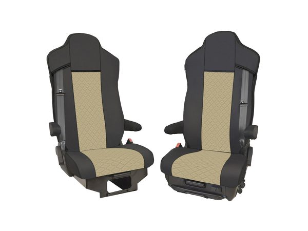 Coprisedili IVECO S-way  - pelle trapuntata beige
