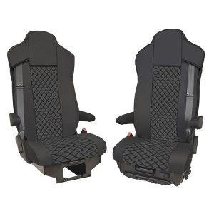 Coprisedili IVECO S-way – pelle trapuntata nera