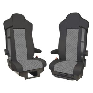 Coprisedili IVECO S-Way   – pelle trapuntata grigia