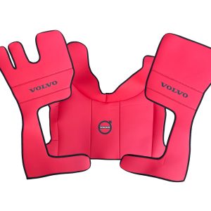 Tappetini in pelle per VOLVO FH4/FH5/FH6 (2013-2025) Automatico – Pelle liscia rossa